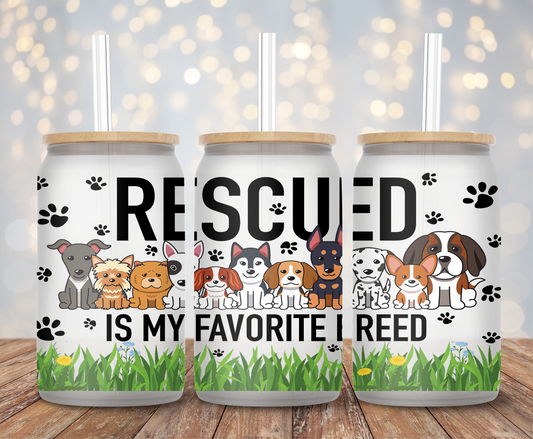 Rescued Breed - 16oz Cup Wrap