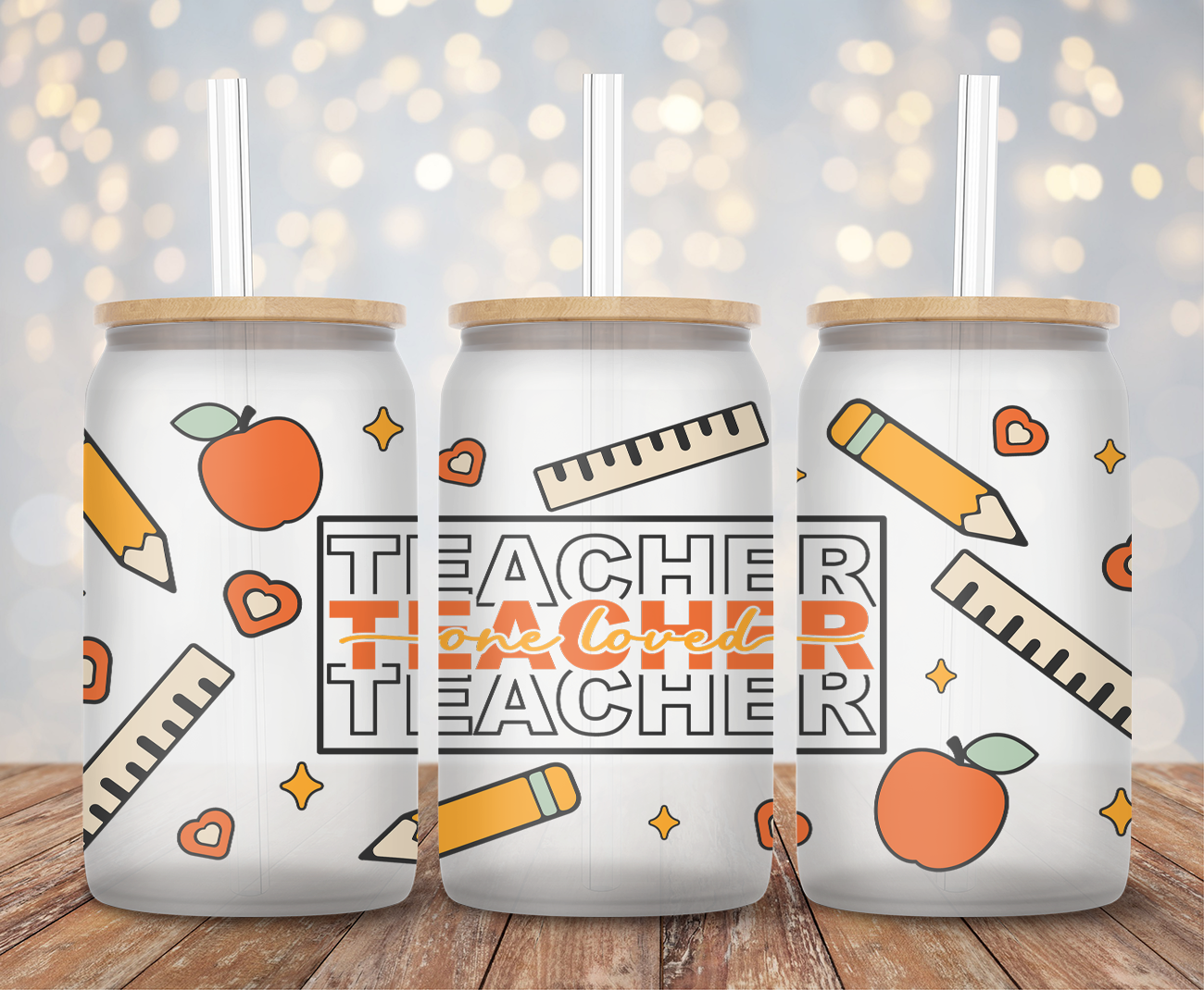 One Loved Teacher - 16oz Cup Wrap
