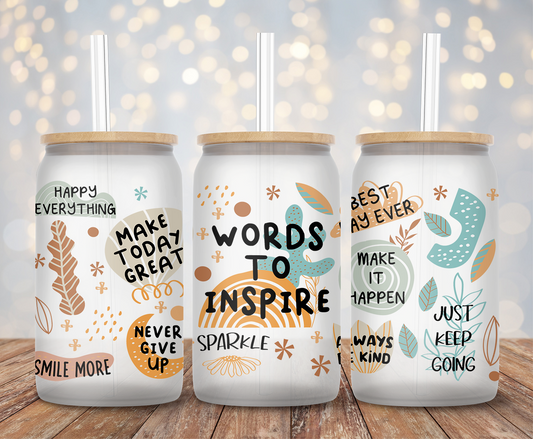Words To Inspire - 16oz Cup Wrap