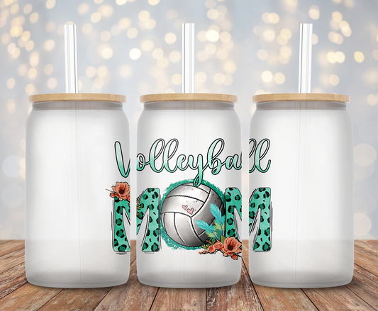 Floral Volleyball Mom - Decal
