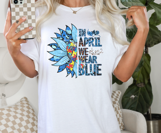 April Blue Awareness -  Full Color Transfer