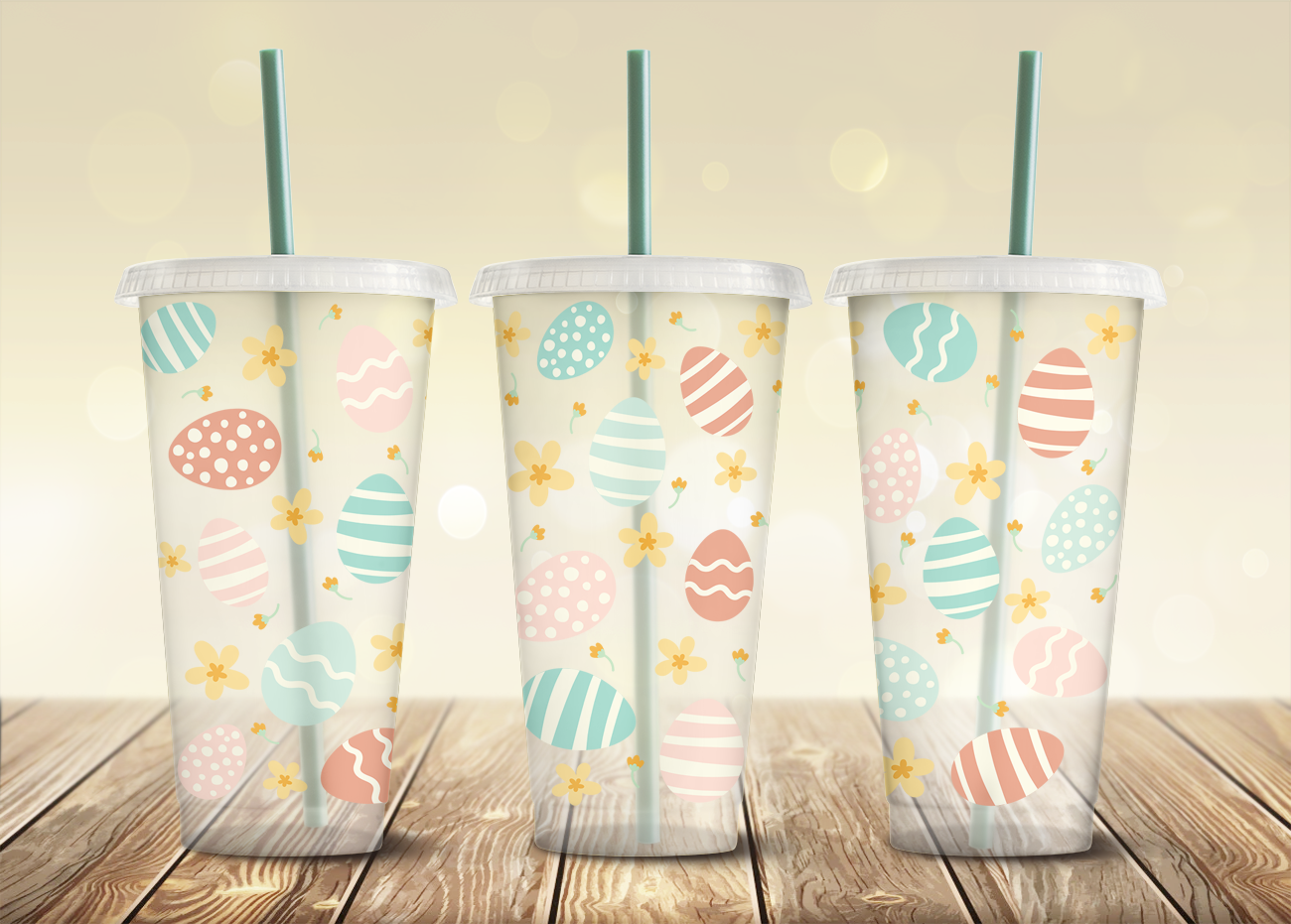 Pastel Easter Eggs- 240z Cup Wrap