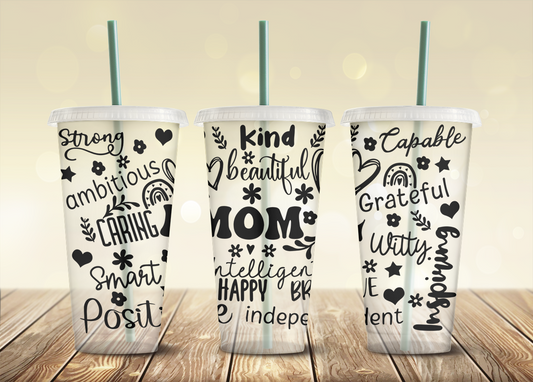 Defined Mom- 24 oz Cold Cup Wrap
