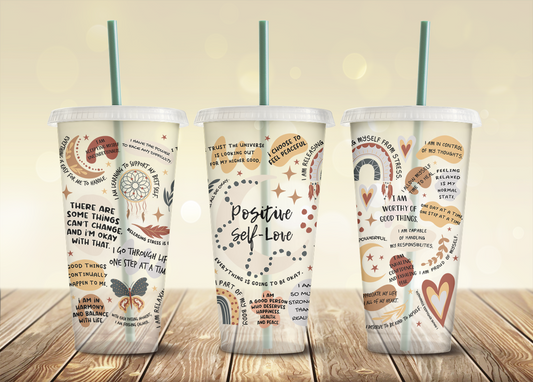 Positive Self Love - 24oz Cold Cup Wrap